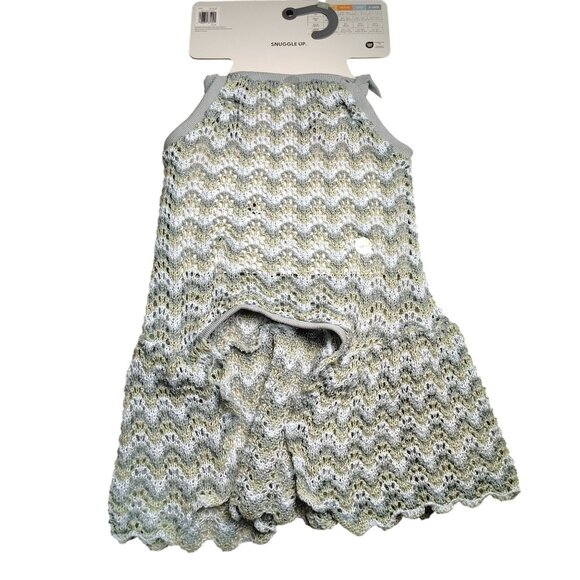 Koolaburra By Ugg X-Large Dog Green and White Mila Knit Chevron Pattern Dress - Picture 9 of 10